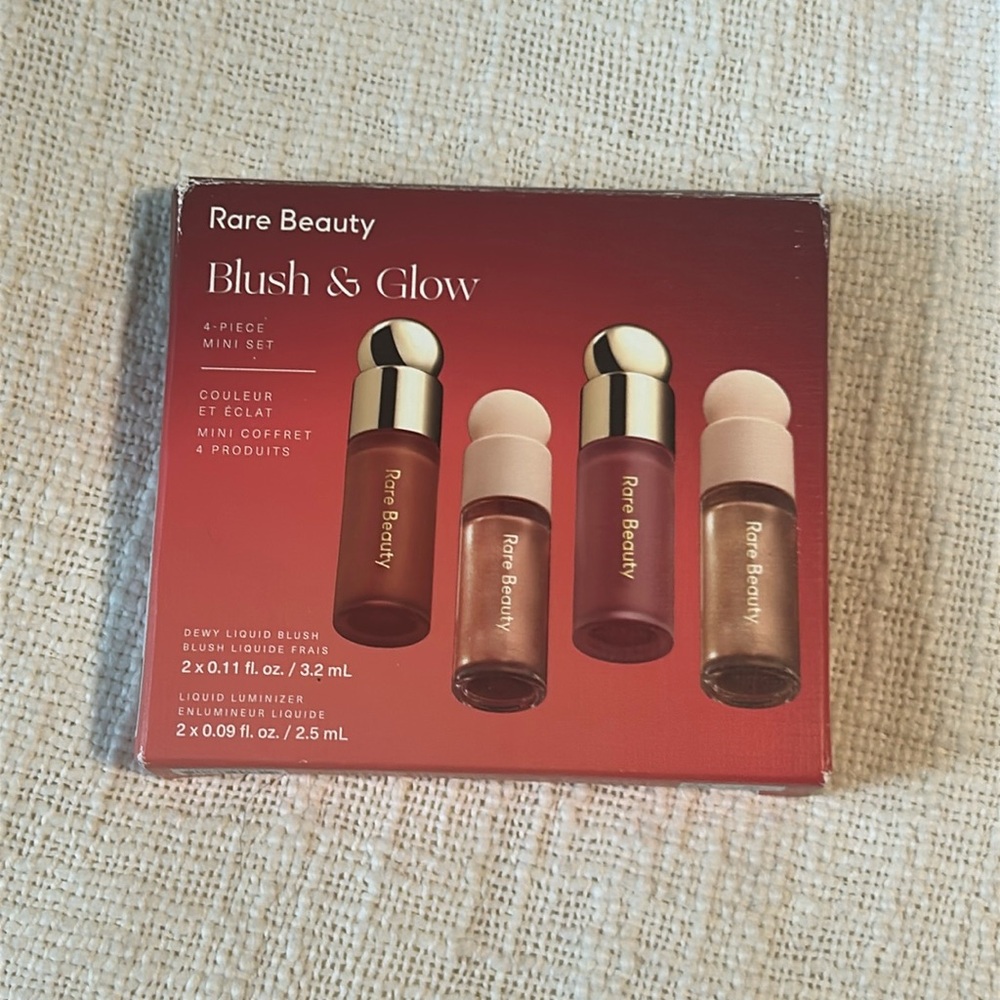 New - Damaged Box - Rare Beauty Blush & Glow 4 Piece Set